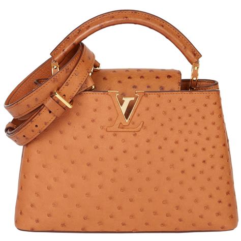 lv ostrich bag|Capucines Bb Ostrich Leather .